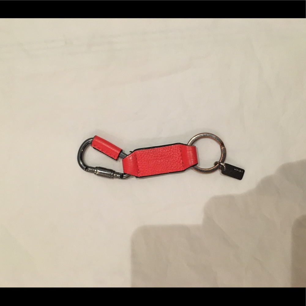 Men’s Coach Leather Key Ring